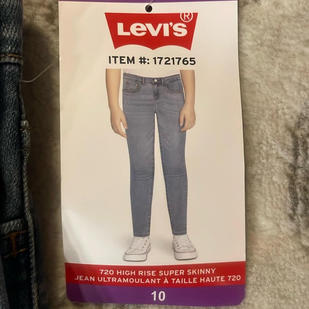 Youth Sz 10 Levi's Denim Jeans Boy/Girl- Light Blue